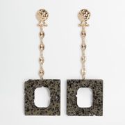 NWT  Chain Geometric Earring in Gold Mng  67014438 Cilla