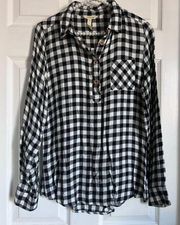 Matilda Jane x Joanna Gaines Dreams Tunic Small Black White Checkered