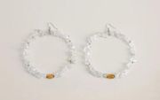 NWT Mango Semiprecious Stone Hoop Earrings