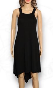 LAmade Revolve Black Sleeveless Crossover Open Back Midi Dress High Low Size S