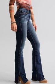 denim Buckle Flare Jean