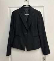 Antonio Melani Blazer Black Lilac Pinstripe Blazer Old Hollywood Size 4 BNWT