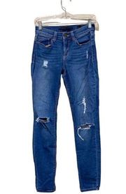SP Black Label Skinny Jeans Size 25 Distressed Medium Wash