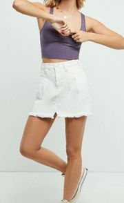 White Denim Skirt