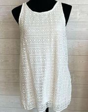 Apt. 9 white lace tank top Size Medium