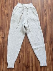 Oatmeal Knit Jogger Sweatpants