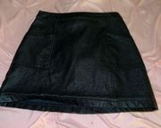 Black Faux Leather Skirt 