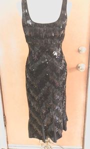 beaded sequins cocktail dress