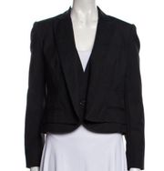 Robert Rodriguez Black Tuxedo Style Paneled Blazer V-Neck Designer sz 2