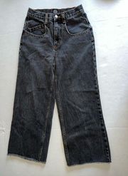 Urban Outfitters Super High Waist Wide Leg Jeans w/ Orange Stitching size 27
