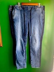 Torrid Size 2 Straight Cut Jeans Elastic Waist Super Comfy! EUC