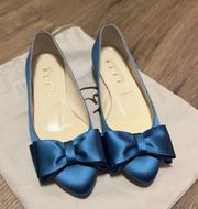 Something Bleu Blue Satin Mini Heel