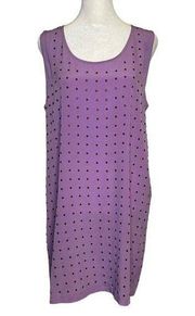 Rebecca Minkoff purple studded shift silk mini dress size 6