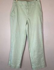 a new day Mint Green Straight Crop Canvas Pants