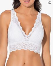 Signature Lace Deep V, Wireless Bralette for Wo