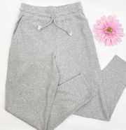 Faherty Fleece High Rise Sweatpants Lounge Track Pants: Light Heather Grey