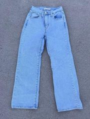 Levis High Rise Wide Leg Light Wash Jeans 