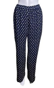 ModCloth Women's Pants Size S Navy White Polka Dot Wide Leg Palazzo Pull On Pant