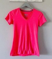Nike  Dri-Fit Hot Pink V Neck Tee Shirt