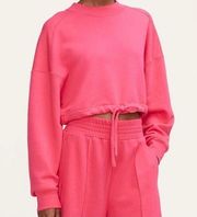 Rebecca Taylor, large, new with tags, beautiful fuchsia color, crop sweatshirt