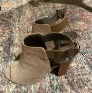 Suede heel booties