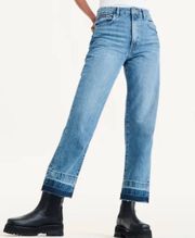 Kent High Rise Straight Leg Jean w/ Raw Hem Size 29/8