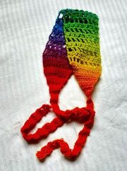 Rainbow Whimsy Crochet Head Wrap