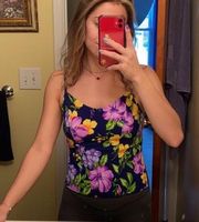 vintage floral bikini tank top