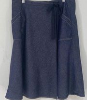 Talbots Denim Wrap Skirt size 10p B013