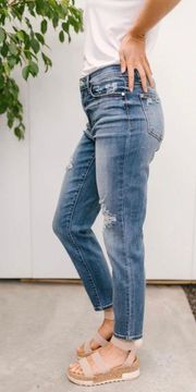 Boyfriend Distressed Light Wash Skinny Jeans