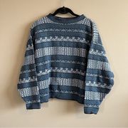 Vintage United States Sweaters Blue Crewneck Sweater Large