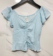 Gingham Tie Top