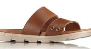 Sorel Torpeda Slide II Flat Slip On Slide Sandals Leather Size 6