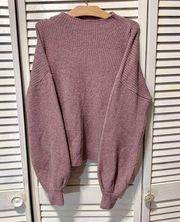 Mauve balloon sleeve sweater size M