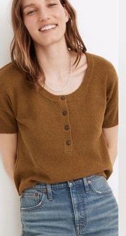 Madewell Henley sweater tee olive green