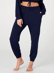 NWT ONZIE YOGA VARSITY NAVY BLUE SWEATPANTS SZ S/M