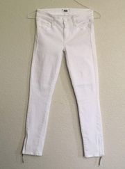Paige Ultra White Verdugo Ankle Zip Jeans 27