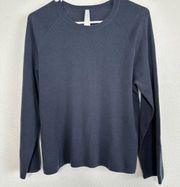 The Group Babaton Merino Wool Pullover Sweater Blue Small