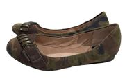 Adam Tucker Adrian Camo Ballet Flats with buckle size 7