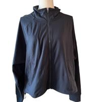 90 Degree By Reflex Black Yogalicious Lux Full Zip Nordic Jacket