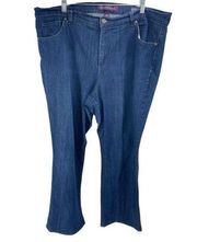 Gloria Vanderbilt Womens Amanda Barely Boot Jeans Stretch Medium Wash Blue 18W