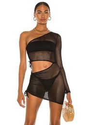 NWT | Michael Costello x REVOLVE Esme Mini Dress in Black Size S