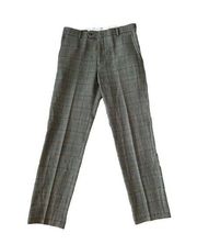 J MCLAUGHLIN Brown Plaid Fall Straight Leg Dress Pants Size 31