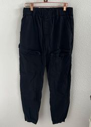 Young Fabulous & Broke Black Cargo Jogger Pants Cinched Waist and Ankles Medium