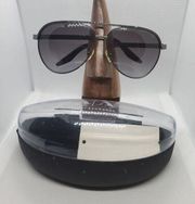 Armani Exchange Gray & Black Aviator Sunglasses & Case