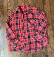 Wild fable oversized red plaid button down