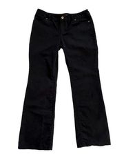 Lands’ End Jeans Fit 1 Black Mid Rise Straight Leg Stretch Denim Pants Size 10