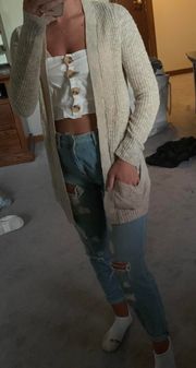 Tan Knit Cardigan