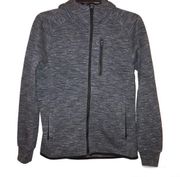 Uniqlo Full Zip Marled Heather Hoodie Grey XS