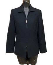 Amanda Smith Black Pure Wool Blazer Jacket Size Small